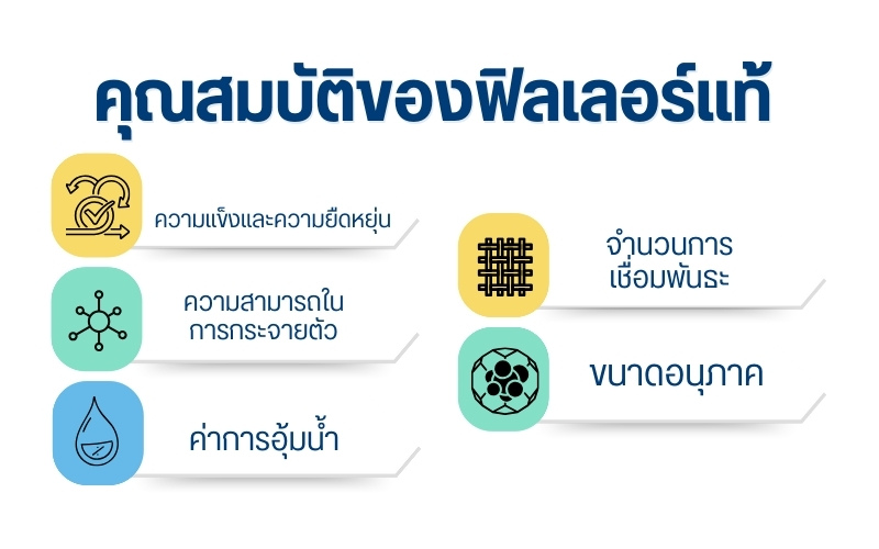 คุณสมบัติของฟิลเลอร์แท้