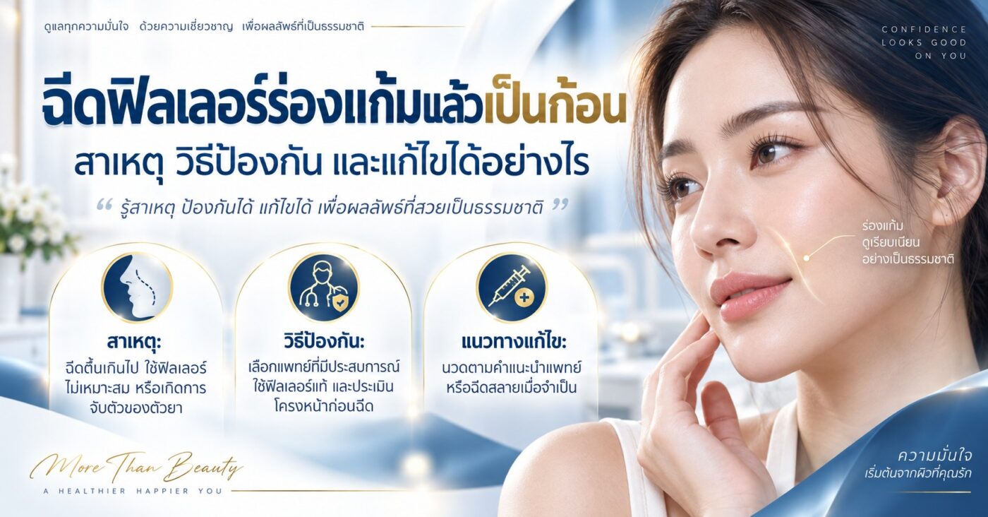 ฉีดฟิลเลอร์ร่องแก้มแล้วเป็นก้อน สาเหตุ วิธีป้องกันและแก้ไขได้อย่างไร