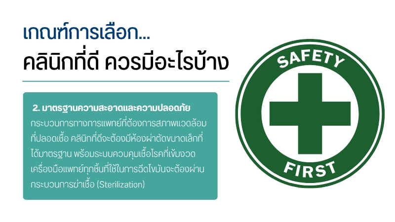 มาตรฐานความสะอาดและความปลอดภัย