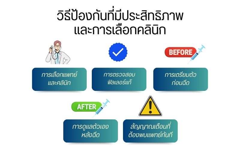 วิธีป้องกันที่มีประสิทธิภาพและการเลือกคลินิก