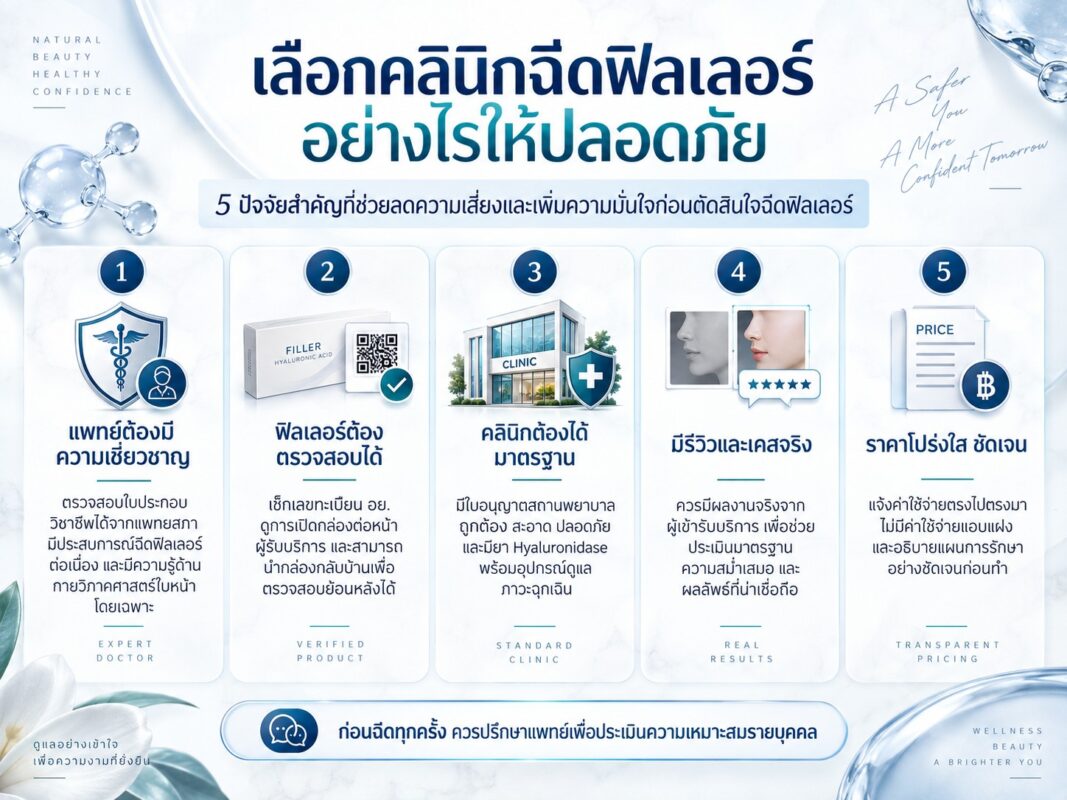 เลือกคลินิกฉีดฟิลเลอร์อย่างไรให้ปลอดภัย
