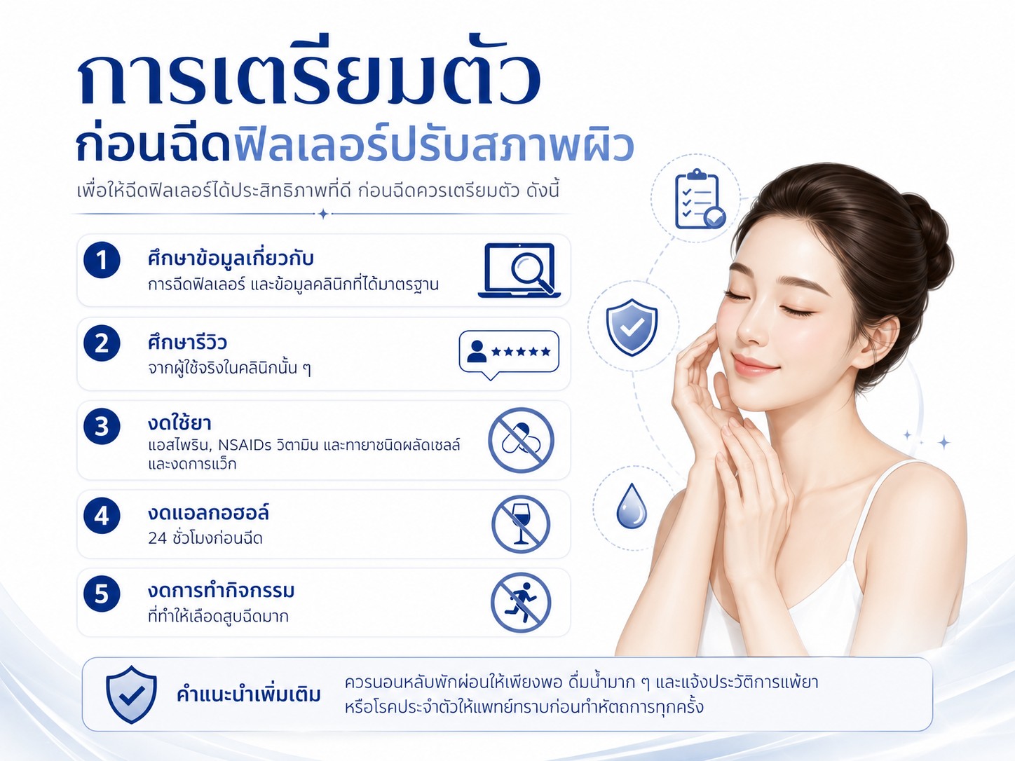การเตรียมตัวก่อนฉีดฟิลเลอร์ปรับสภาพผิว