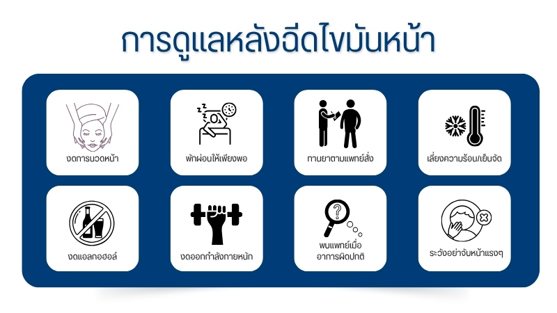 การดูแลตัวเองหลังฉีดไขมันหน้า