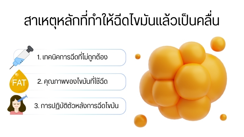 สาเหตุหลักที่ทำให้ฉีดไขมันแล้วเป็นคลื่น