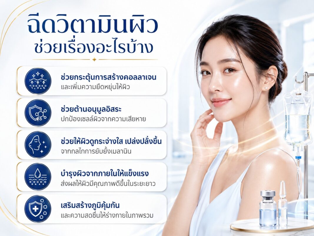 ฉีดวิตามินผิวช่วยเรื่องอะไรบ้าง