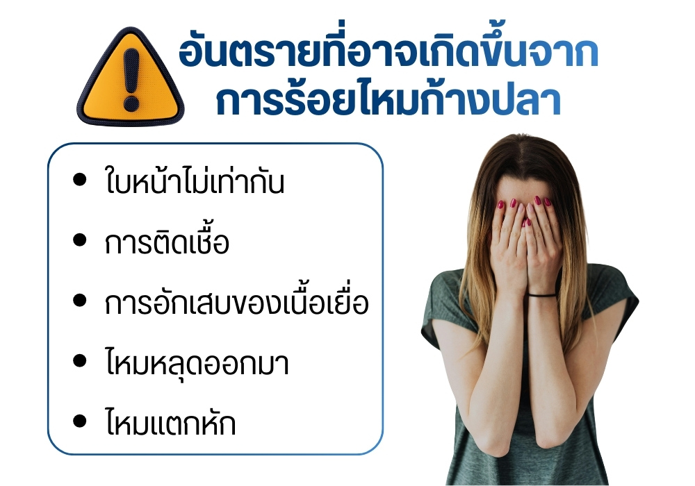 อันตรายที่อาจเกิดขึ้นจากการ ร้อยไหมก้างปลา