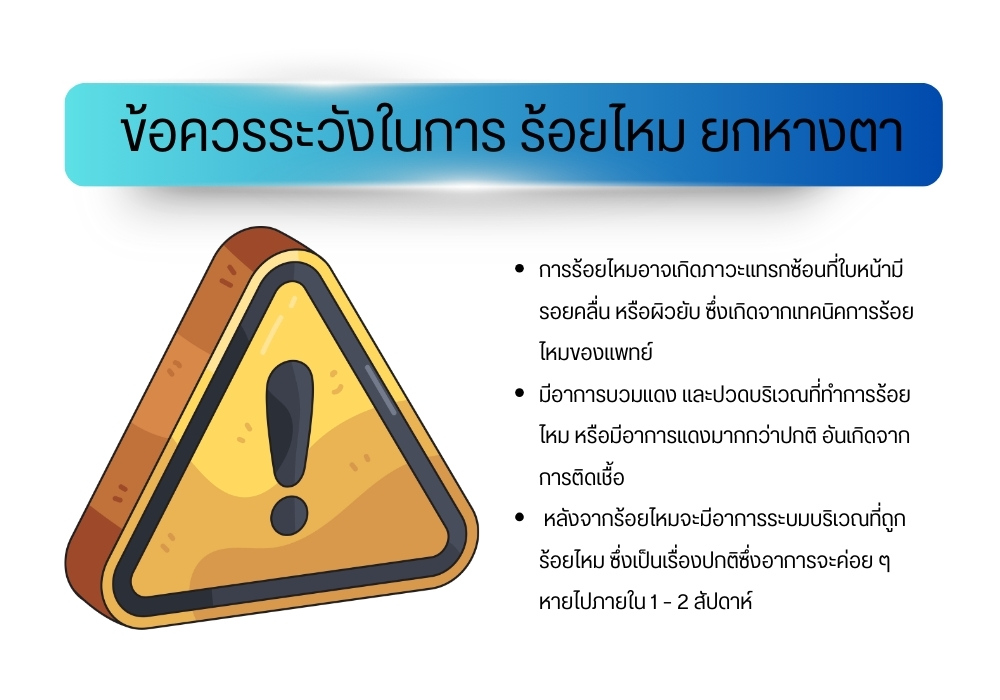 ข้อควรระวังในการ ร้อยไหม ยกหางตา