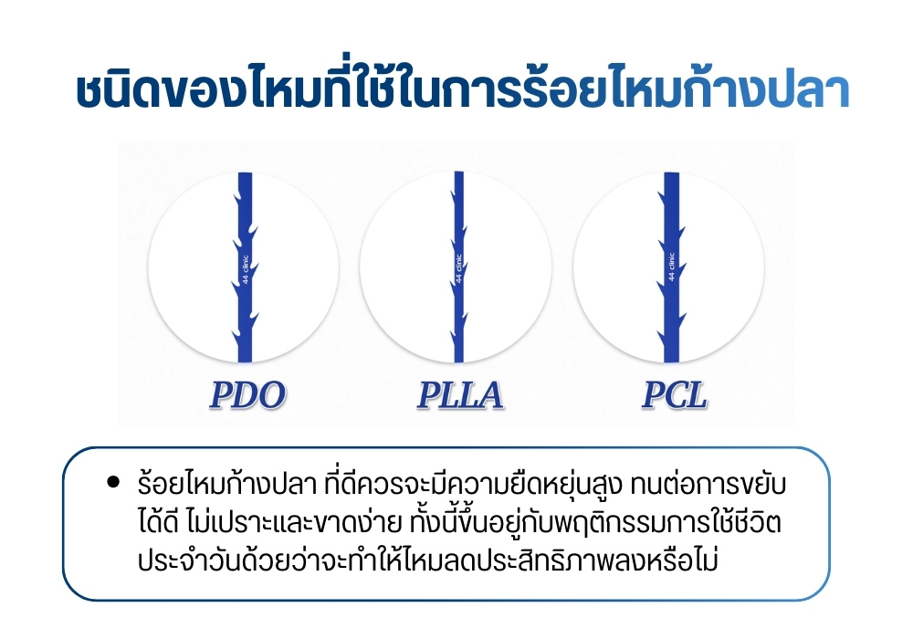 ชนิดของไหมที่ใช้ในการร้อยไหมก้างปลา