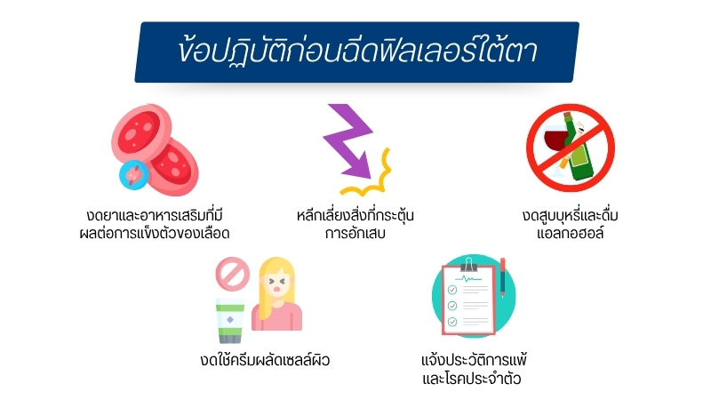 ข้อปฏิบัติก่อนฉีดฟิลเลอร์ใต้ตา