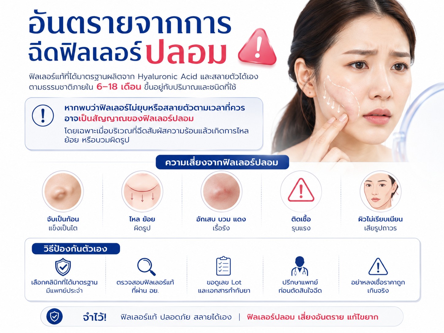 อันตรายจากการฉีดฟิลเลอร์ปลอม