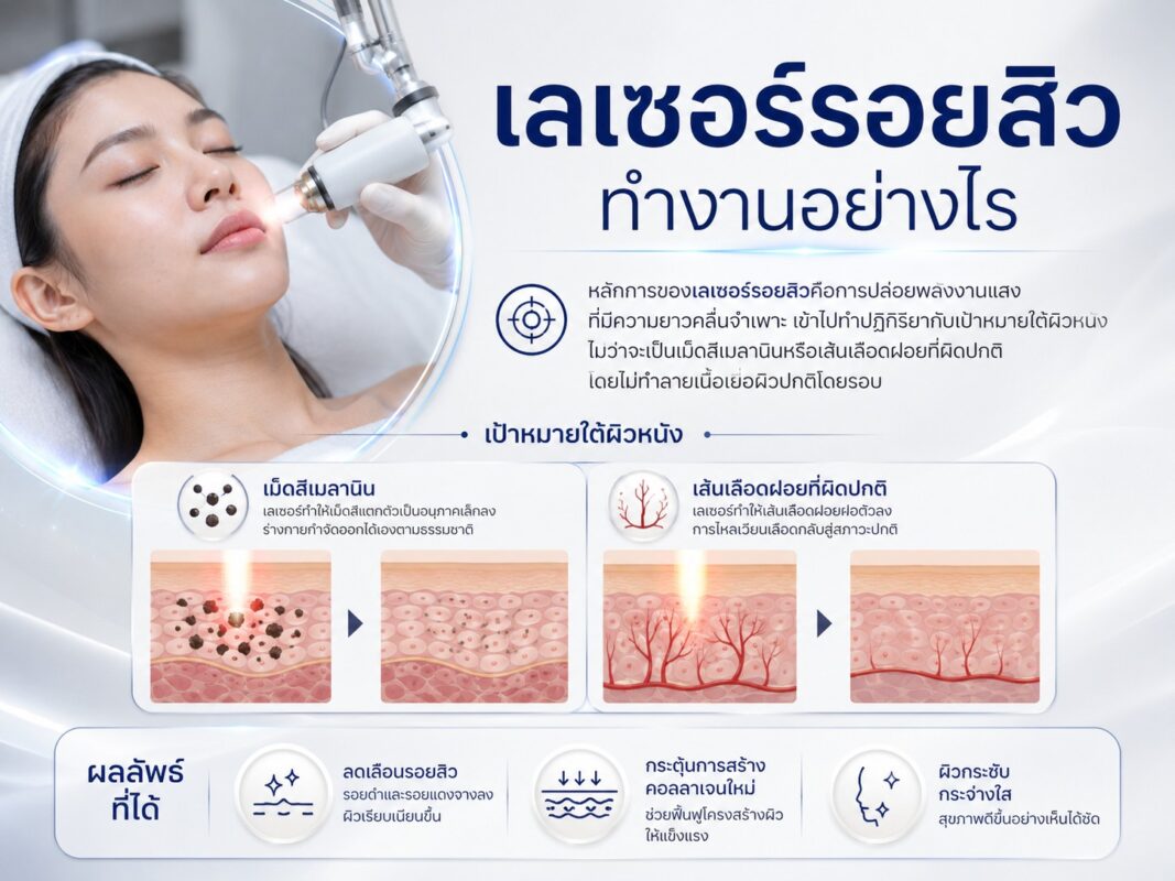 เลเซอร์รอยสิว ทำงานอย่างไร