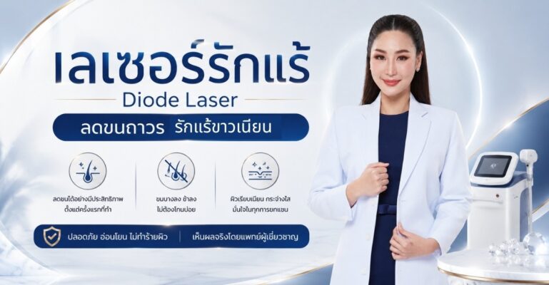 เลเซอร์รักแร้ Diode Laser ลดขนถาวร รักแร้ขาวเนียน