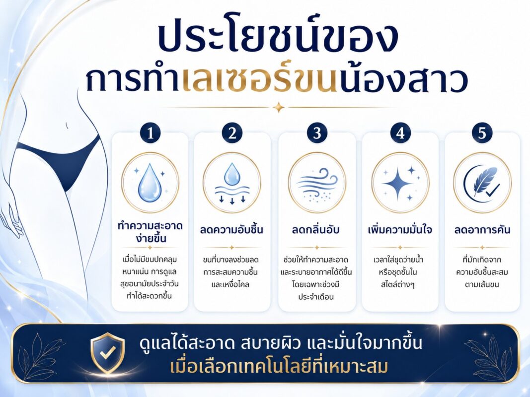 ประโยชน์ของการทำเลเซอร์ขนน้องสาว