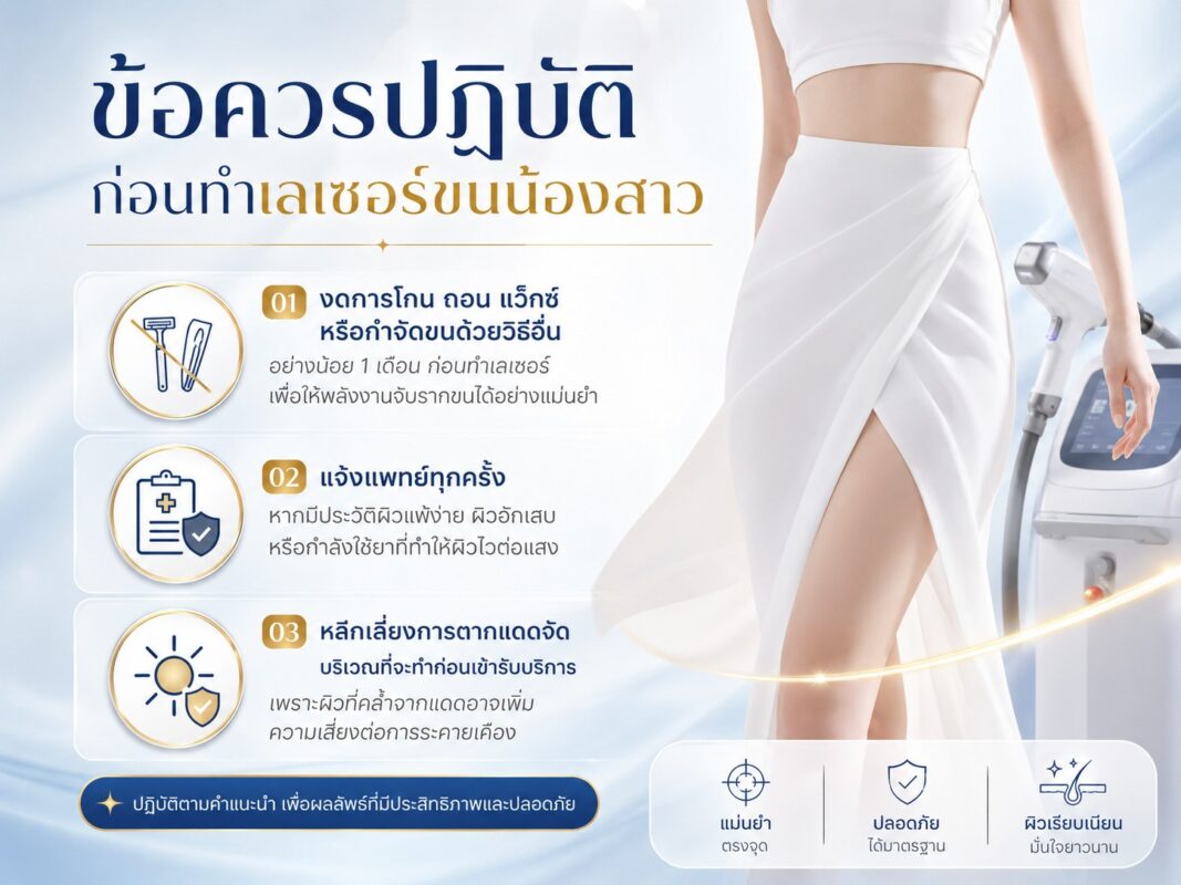 ข้อควรปฏิบัติก่อนทำเลเซอร์ขนน้องสาว