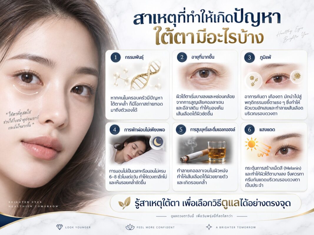 สาเหตุที่ทำให้เกิดปัญหาใต้ตามีอะไรบ้าง