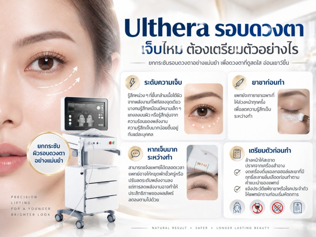 Ulthera รอบดวงตา เจ็บไหม ต้องเตรียมตัวอย่างไร