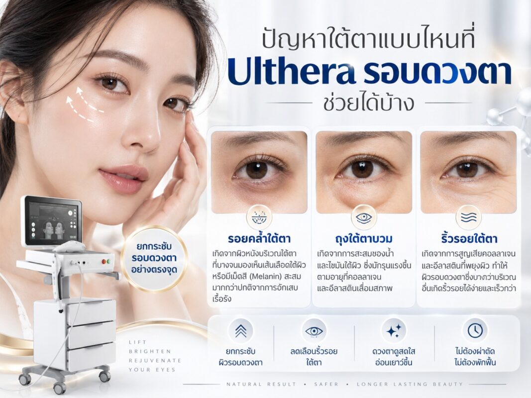 ปัญหาใต้ตาแบบไหนที่ Ulthera รอบดวงตาช่วยได้บ้าง