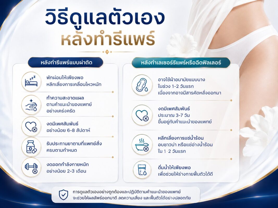 วิธีดูแลตัวเองหลังทำรีแพร์
