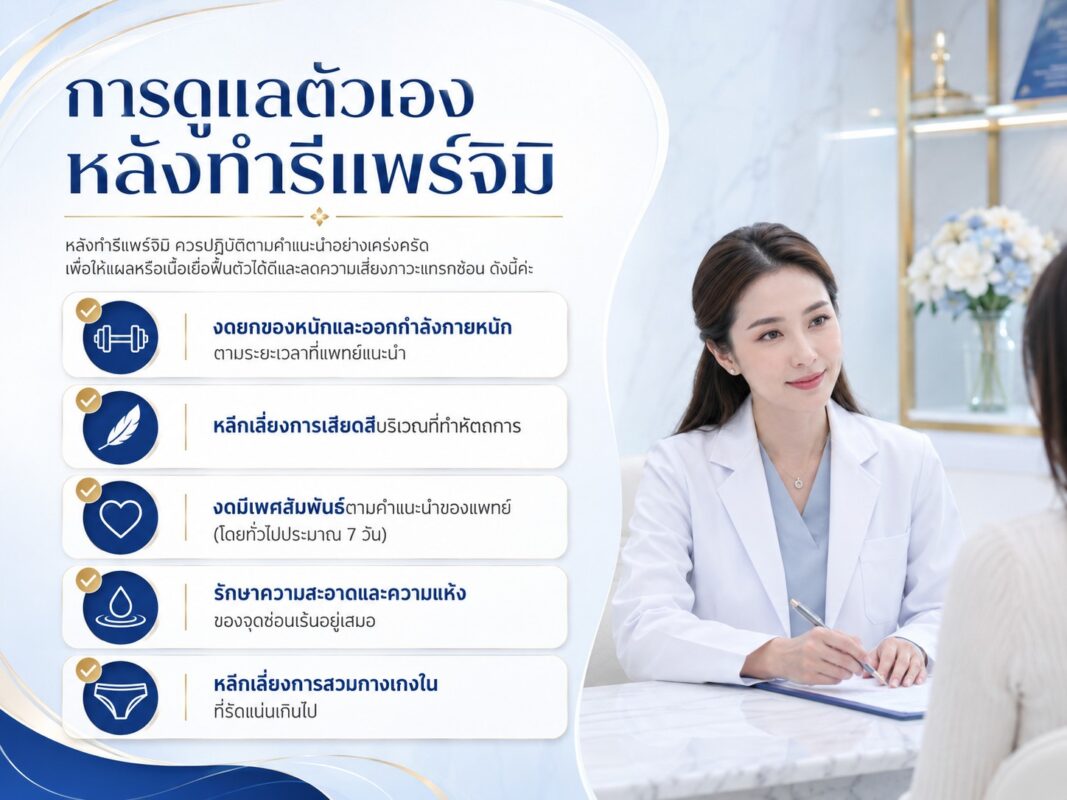การดูแลตัวเองหลังทำรีแพร์จิมิ