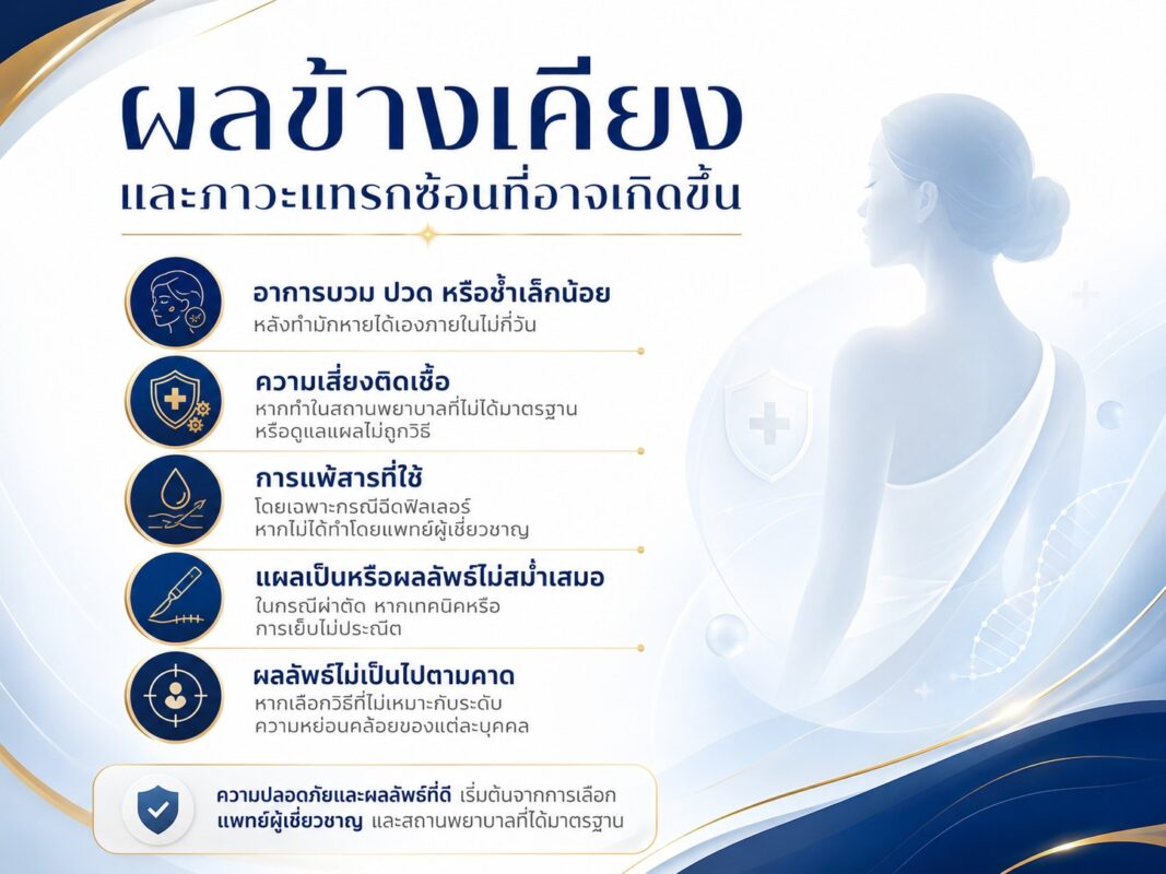 ผลข้างเคียงและภาวะแทรกซ้อนที่อาจเกิดขึ้น