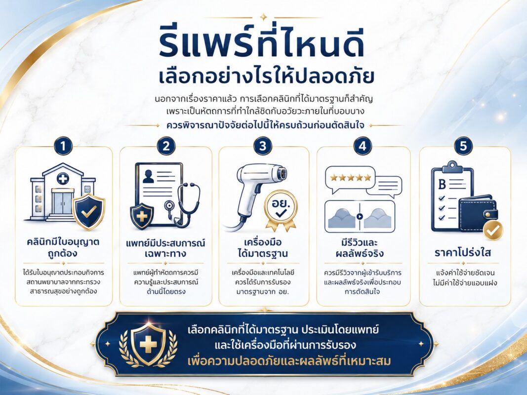 รีแพร์ที่ไหนดี เลือกอย่างไรให้ปลอดภัย