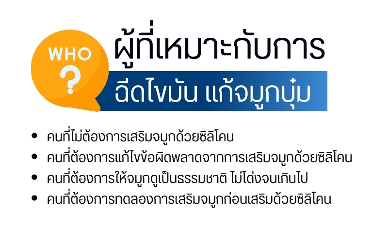 ผู้ที่เหมาะกับการ ฉีดไขมัน แก้จมูกบุ๋ม