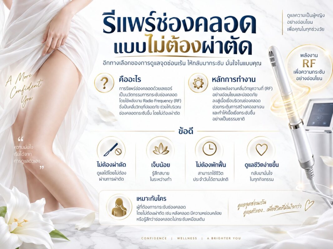 รีแพร์ช่องคลอดแบบไม่ต้องผ่าตัด