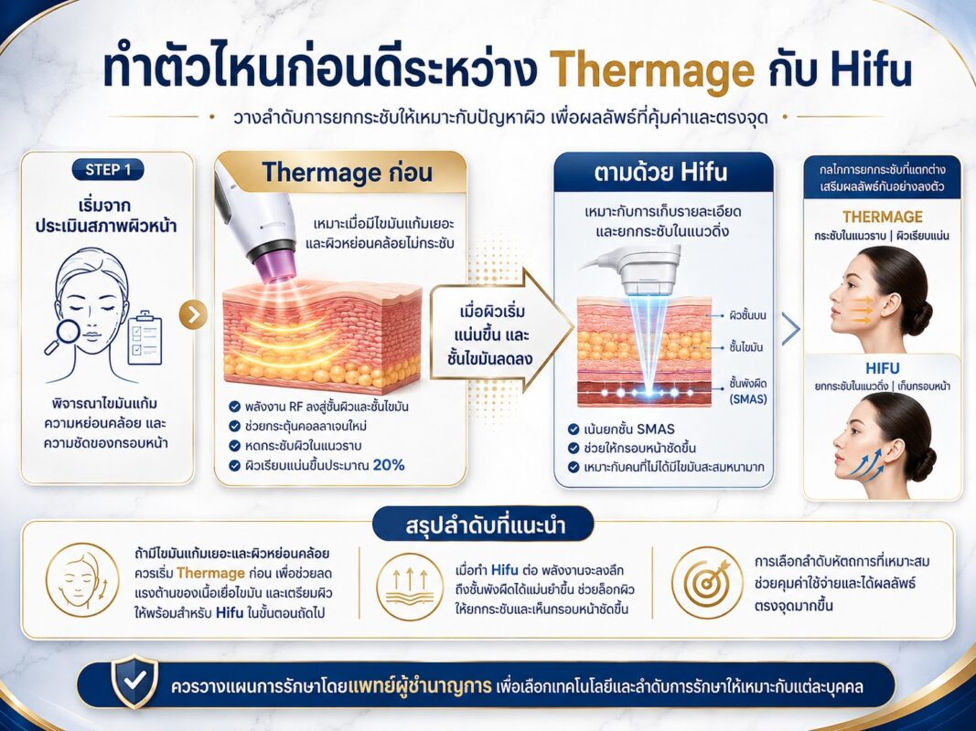 ทำตัวไหนก่อนดีระหว่าง Thermage กับ Hifu