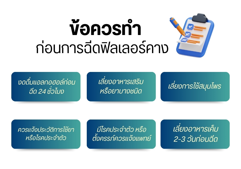 ข้อควรทำก่อนฉีดฟิลเลอร์คาง