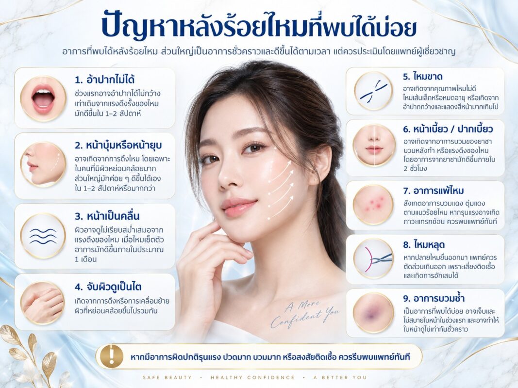 ปัญหาหลังร้อยไหมที่พบได้บ่อย