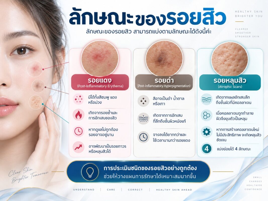 ลักษณะของรอยสิว