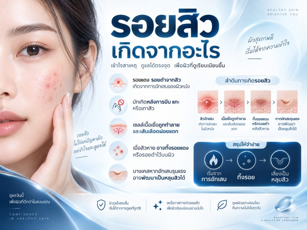 รอยสิวเกิดจากอะไร