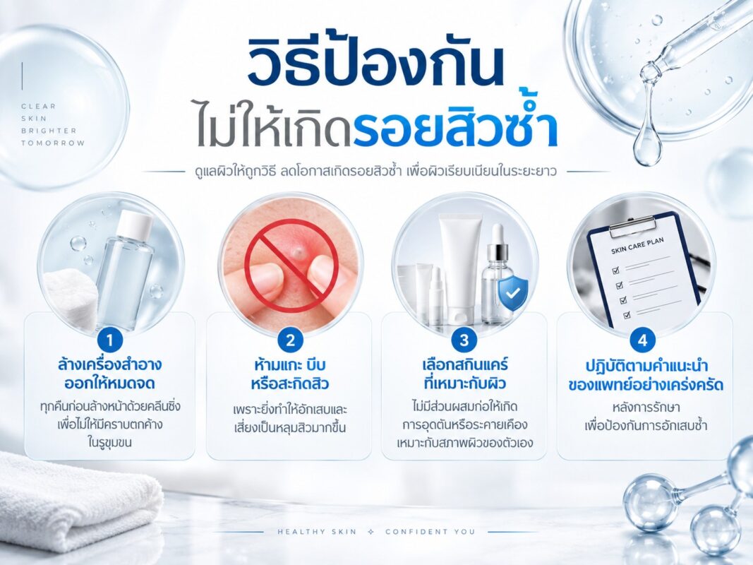 วิธีป้องกันไม่ให้เกิดรอยสิวซ้ำ
