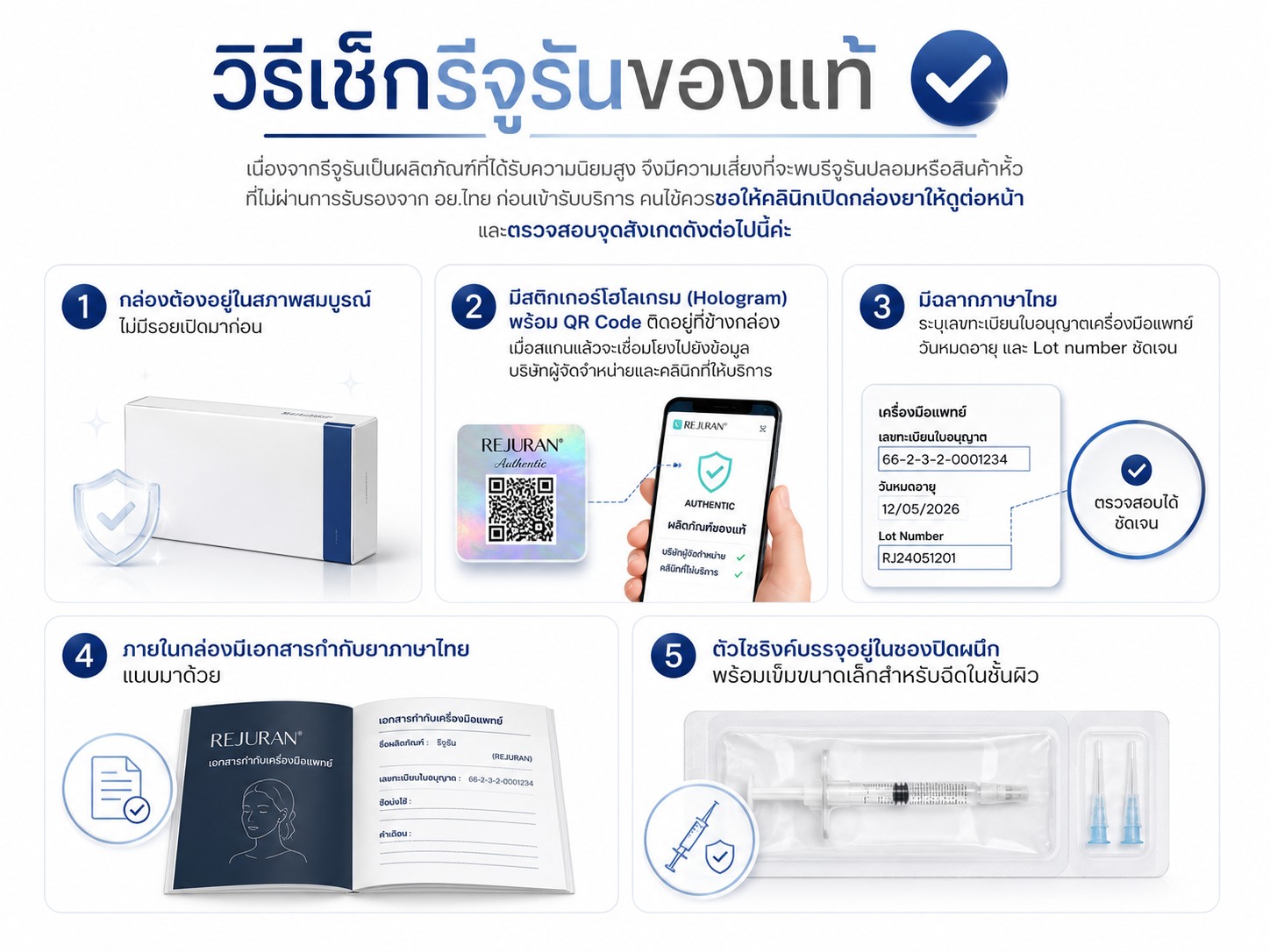 วิธีเช็ก Rejuran ของแท้