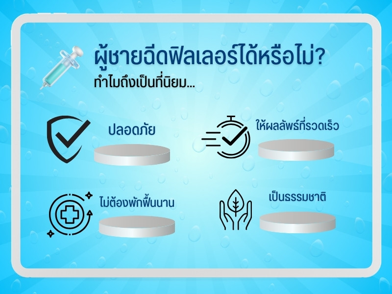 ผู้ชายฉีดฟิลเลอร์ได้หรือไม่? ทำไมถึงเป็นที่นิยม