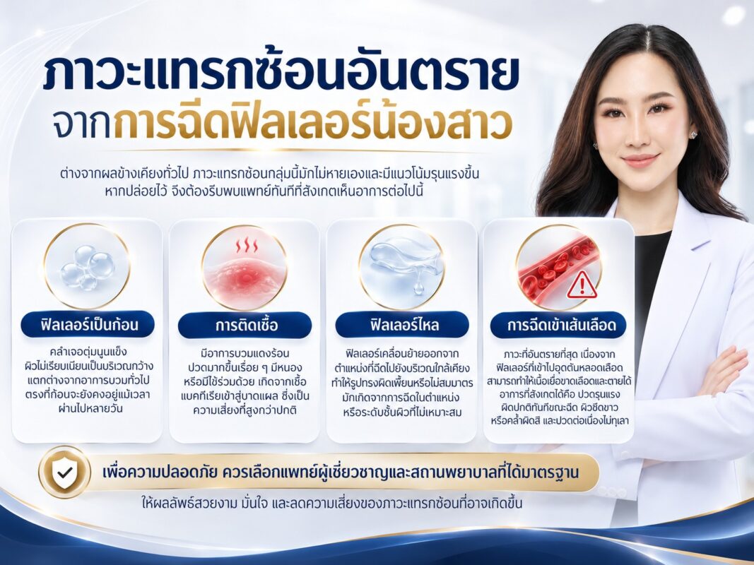 ภาวะแทรกซ้อนอันตรายจากการฉีดฟิลเลอร์น้องสาว 