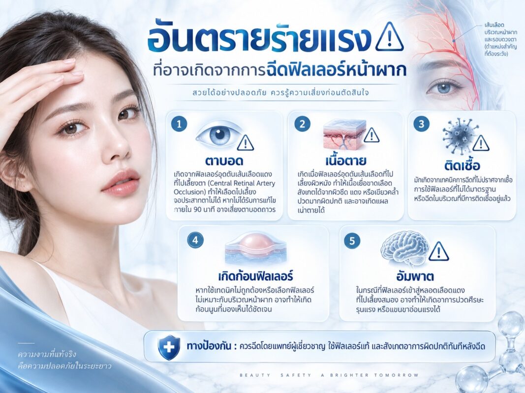 อันตรายร้ายแรงที่อาจเกิดจากการฉีดฟิลเลอร์หน้าผาก