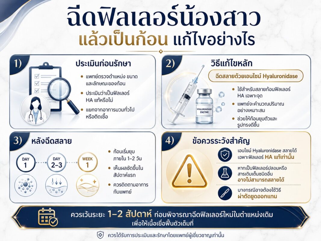 ฉีดฟิลเลอร์น้องสาวแล้วเป็นก้อน แก้ไขอย่างไร