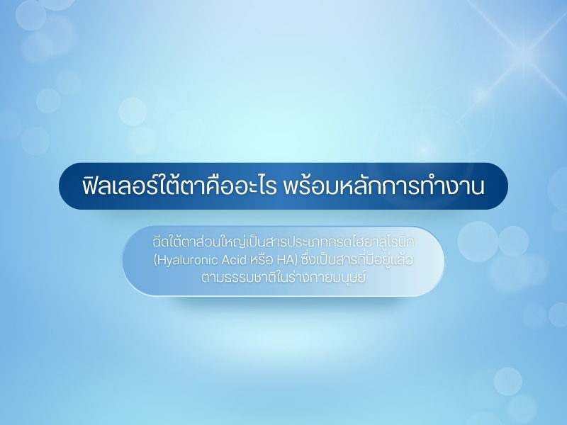 ฟิลเลอร์ใต้ตาคืออะไร หลักการทำงาน