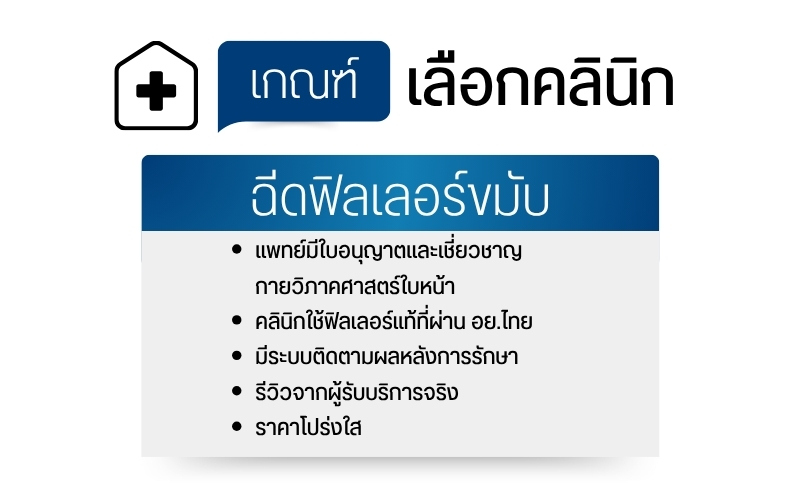 เกณฑ์เลือกคลินิกฉีดฟิลเลอร์ขมับ