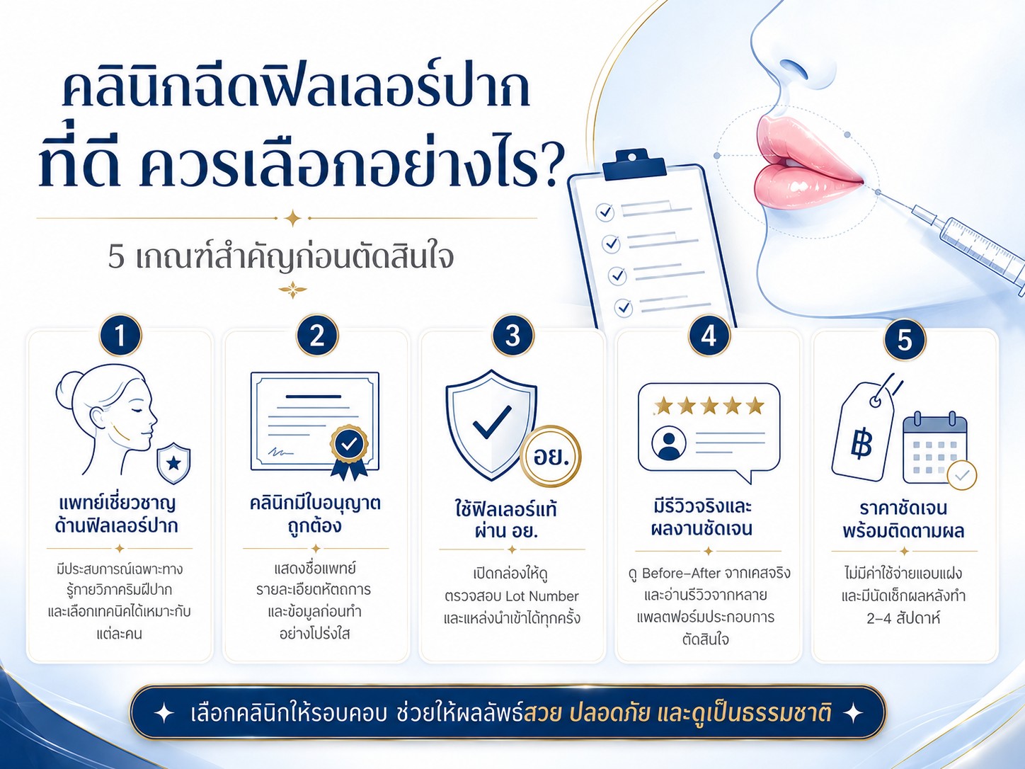 คลินิกฉีดฟิลเลอร์ปากที่ดี ควรเลือกอย่างไร?