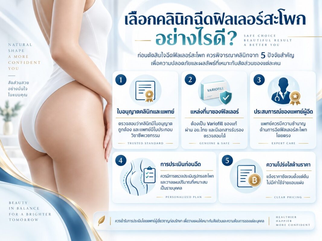 เลือกคลินิกฉีดฟิลเลอร์สะโพกอย่างไรดี?