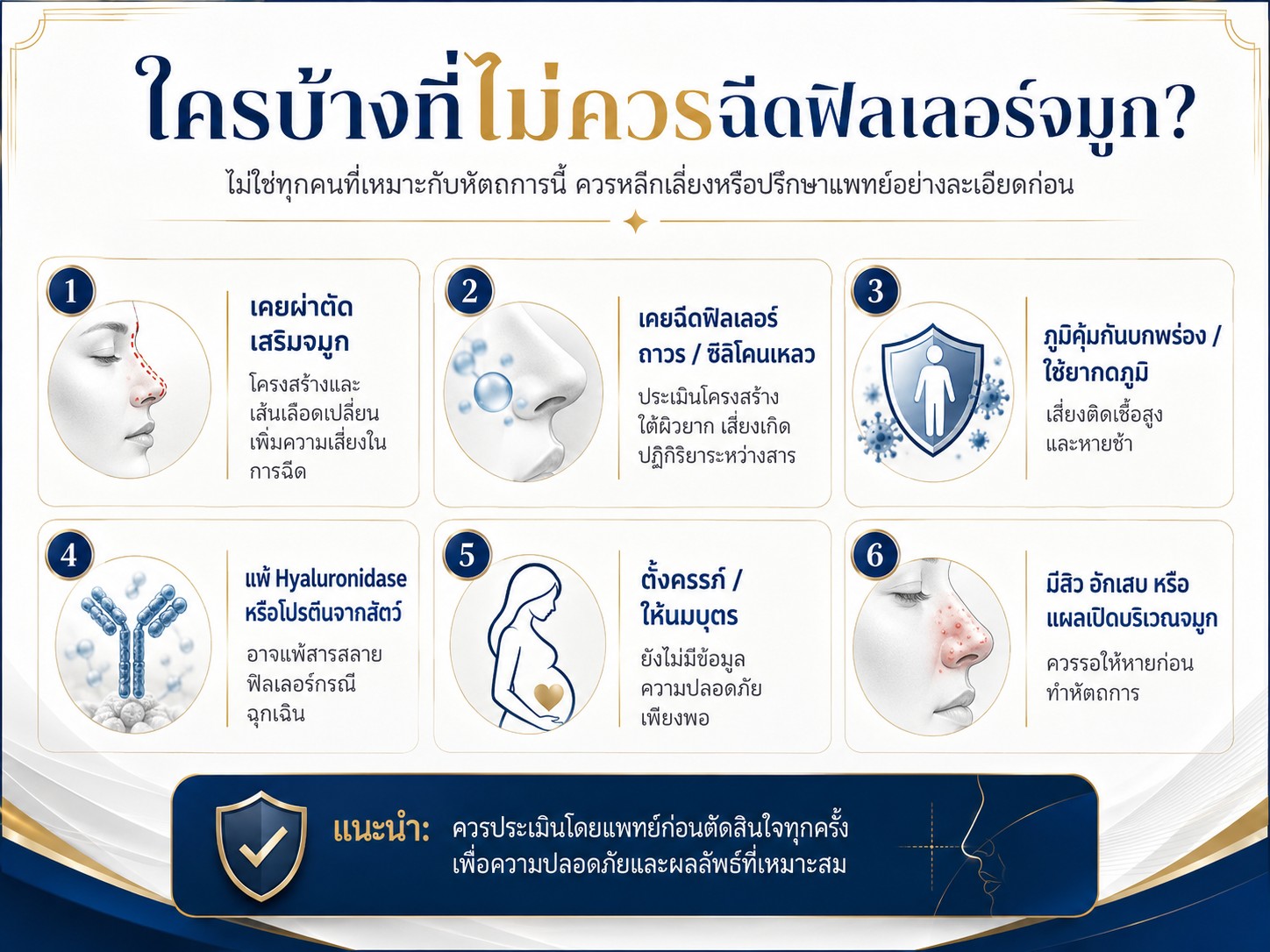 ใครบ้างที่ไม่ควรฉีดฟิลเลอร์จมูก?