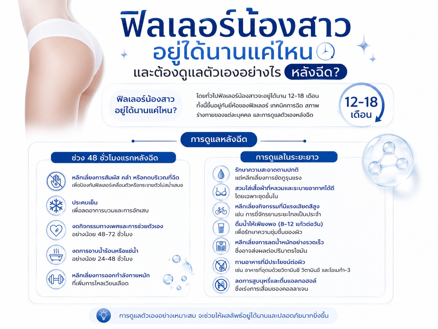 ฟิลเลอร์น้องสาว ดูแลตัวเองอย่างไรหลังฉีด?