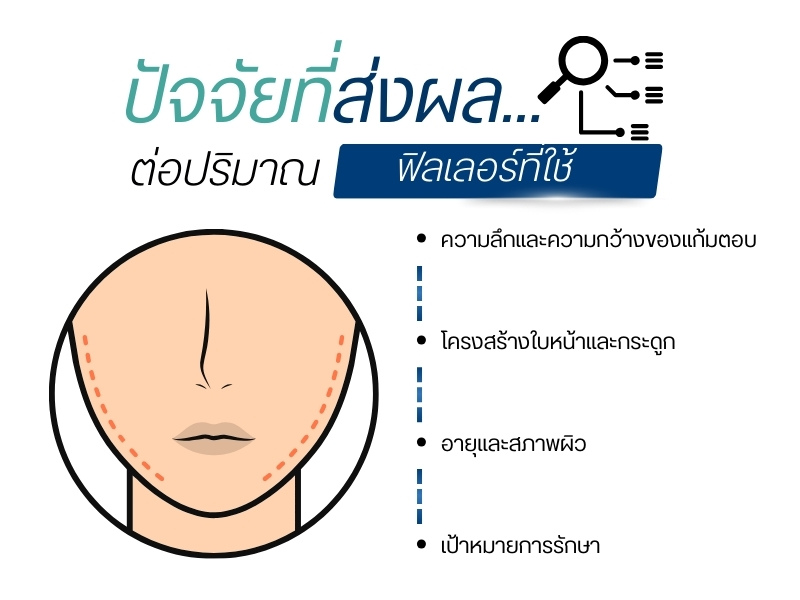 ปัจจัยที่ส่งผลต่อปริมาณฟิลเลอร์ที่ใช้