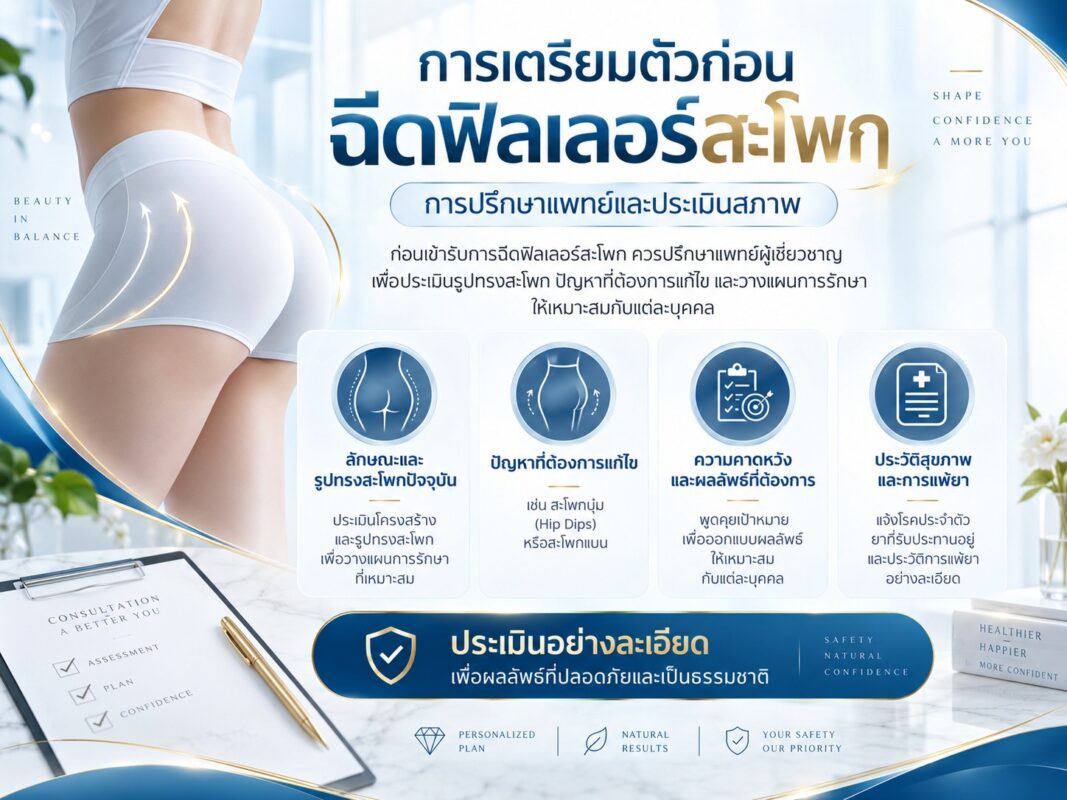 การเตรียมตัวก่อนฉีดฟิลเลอร์สะโพก
