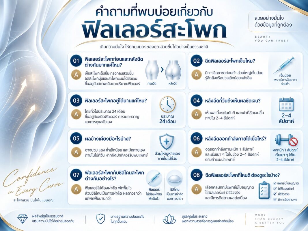 คำถามที่พบบ่อยเกี่ยวกับฟิลเลอร์สะโพก