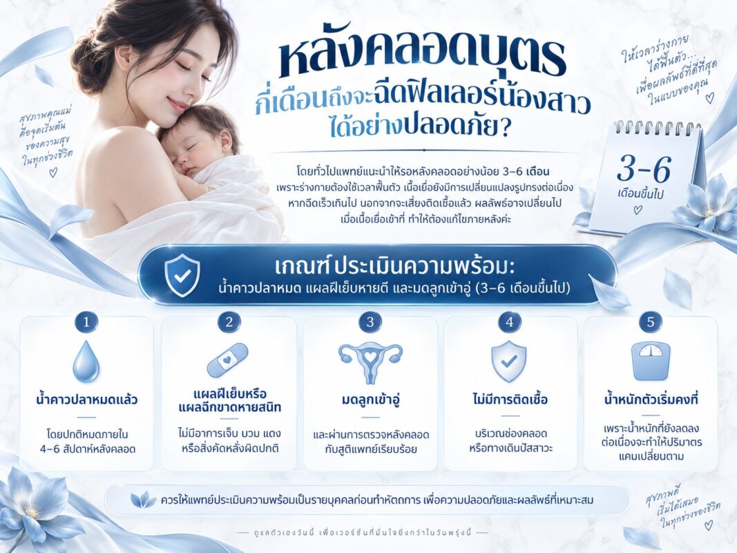 หลังคลอดบุตร กี่เดือนถึงจะฉีดฟิลเลอร์น้องสาวได้อย่างปลอดภัย?