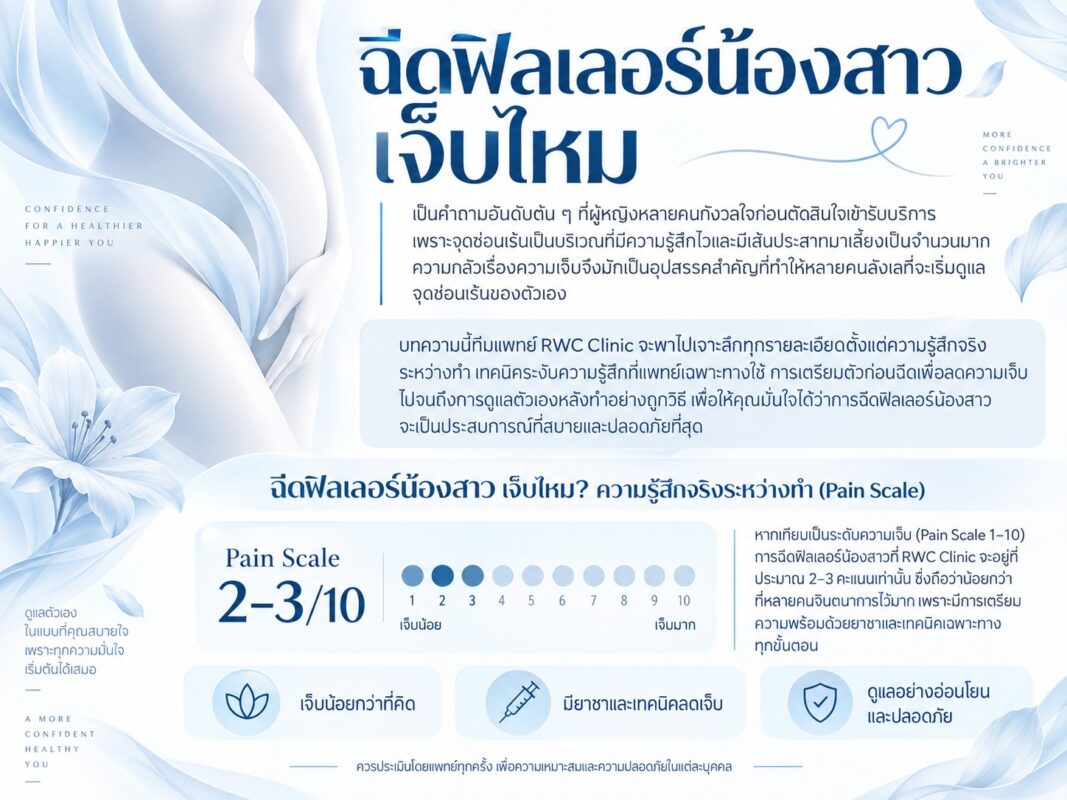 ฉีดฟิลเลอร์น้องสาว เจ็บไหม? ความรู้สึกจริงระหว่างทำ (Pain Scale)