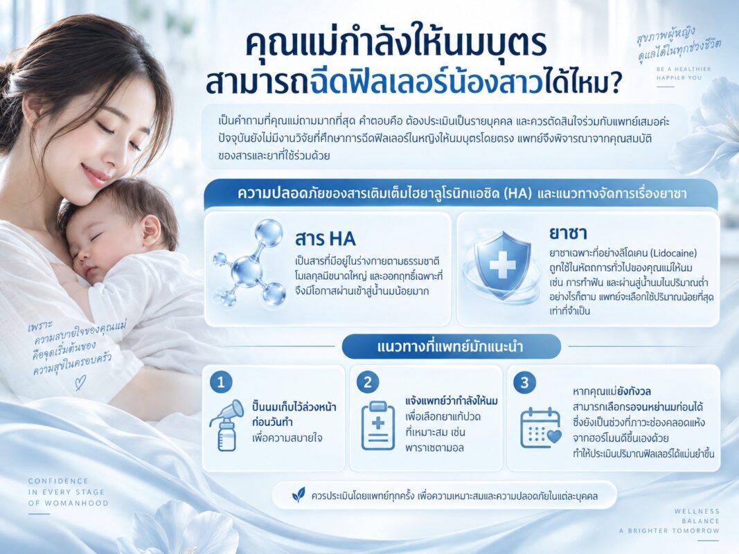 คุณแม่กำลังให้นมบุตรสามารถฉีดฟิลเลอร์น้องสาวได้ไหม?